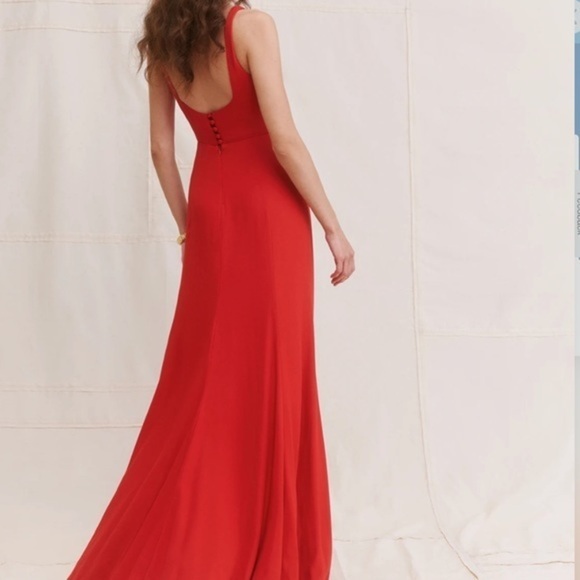 Reformation Lecce Dress in Cherry *NEW* - Picture 4 of 7